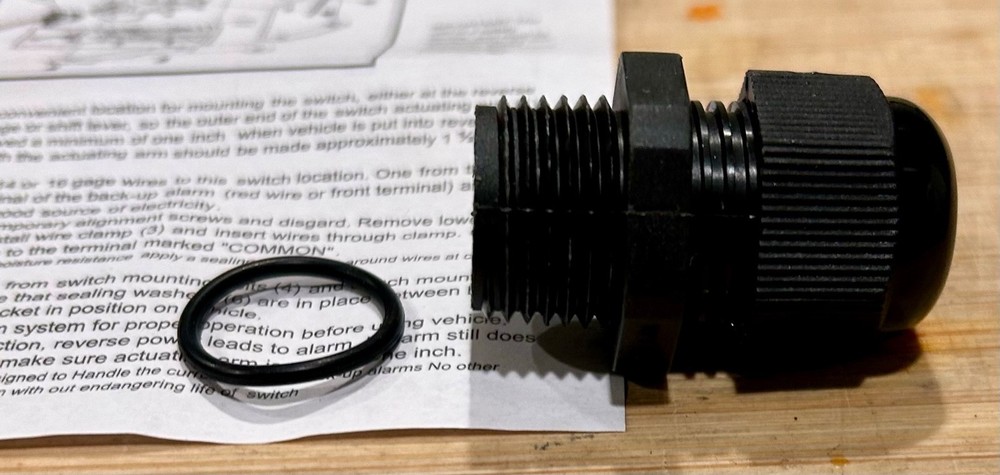 ECCO SW15 12V Backup Alarm Reverse Switch Kit w/ Mounting Bracket