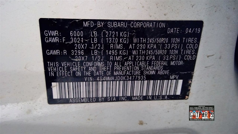 Speedometer MPH Base Fits 19 ASCENT 201647