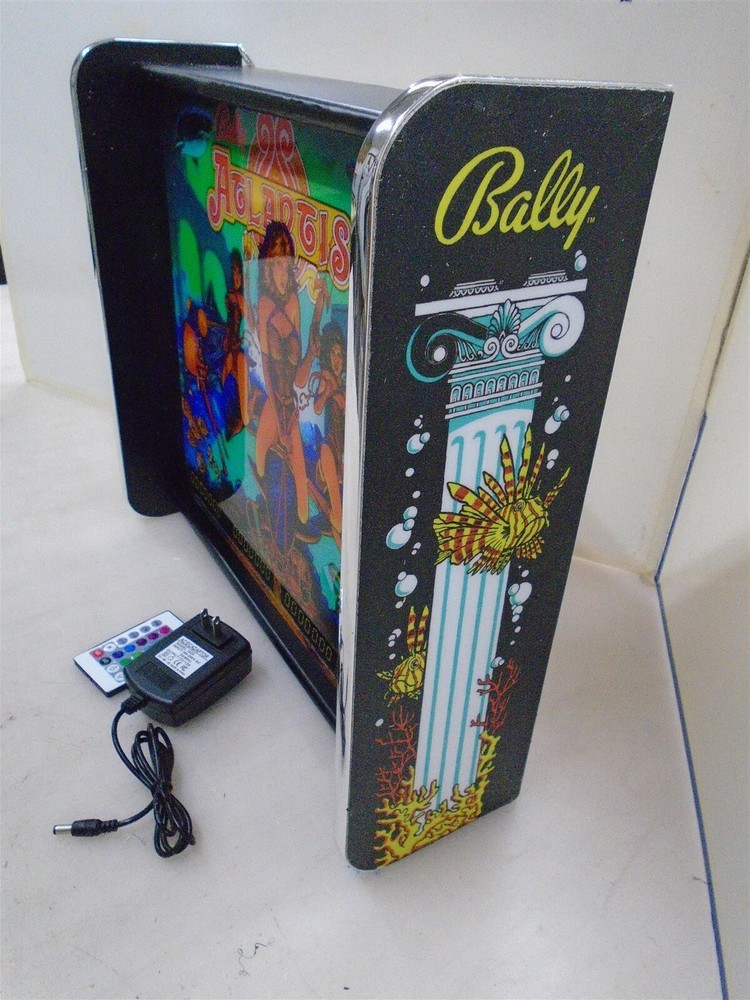 Bally Atlantis Pinball Head LED Display light box