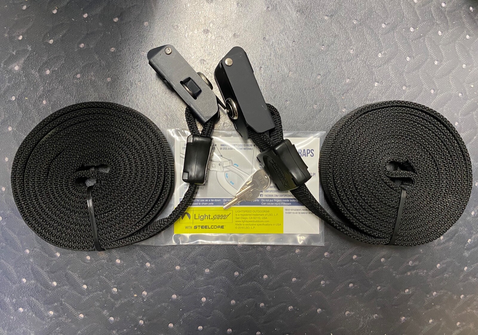 Lockable Tie Down Security Lock Lashing Strap With Steel Core 2 Pack 10FT