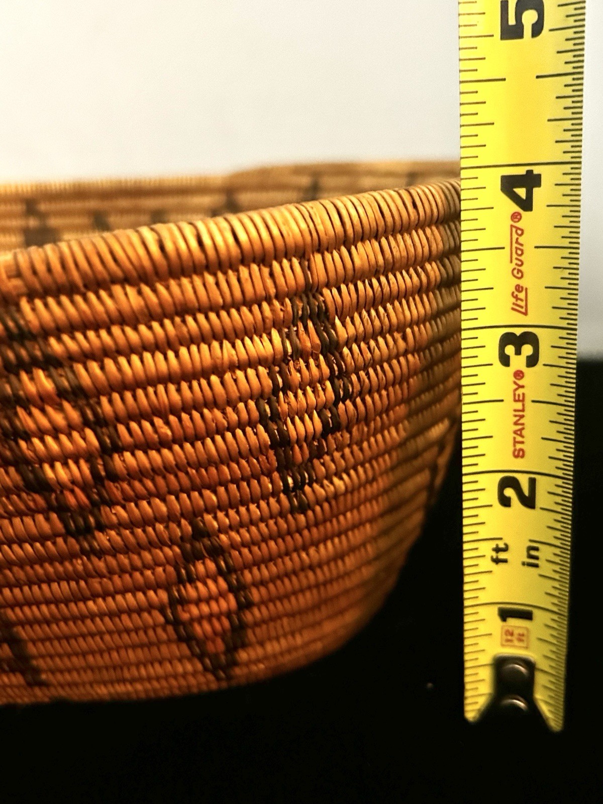 Rare Panamint California Native Basket Butterfly Diamond Zig Zag Polychrome