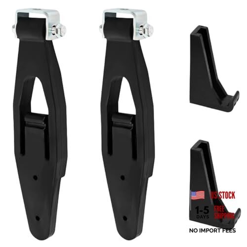2 Pack Hood Latch Strap with Catch Bracket Rubber Hood Latch Base Replacement