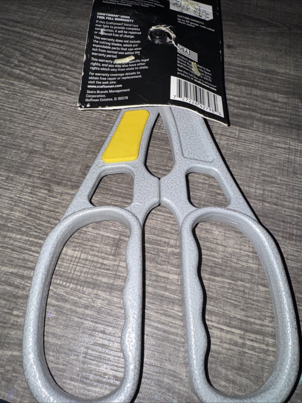 Sears CRAFTSMAN 42798 12” TIN SNIP USA Nos Aluminum Rare Metal Replaceable Blde