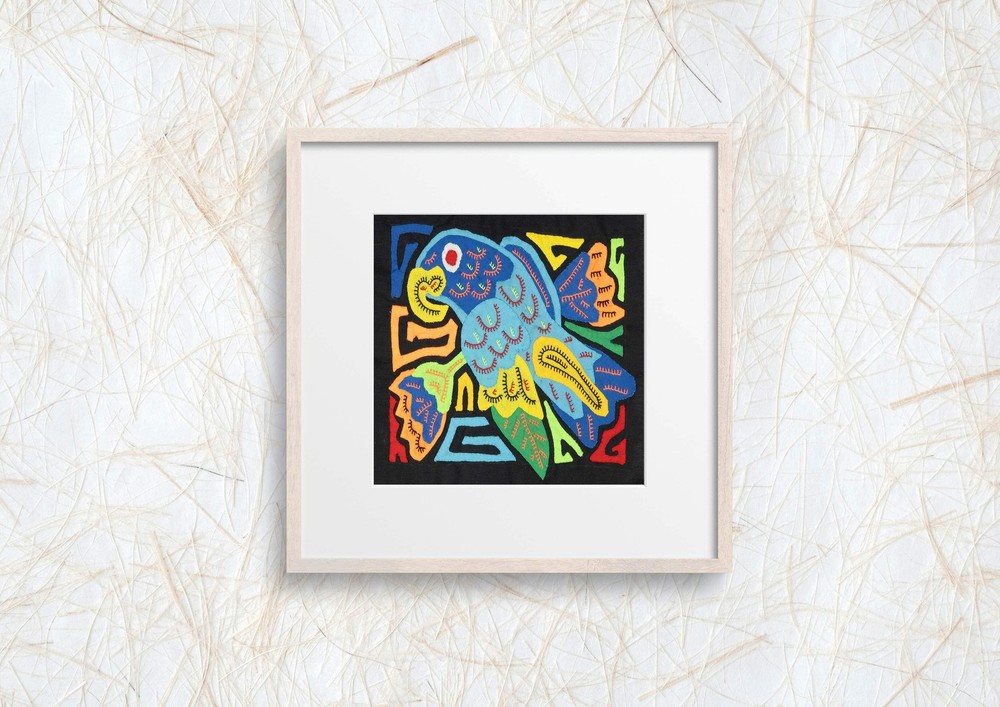 Multicolor Blue And Orange Bird Molita
