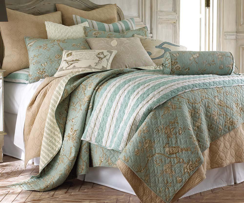 Classic Quilts Lyon Teal Coverlet Set