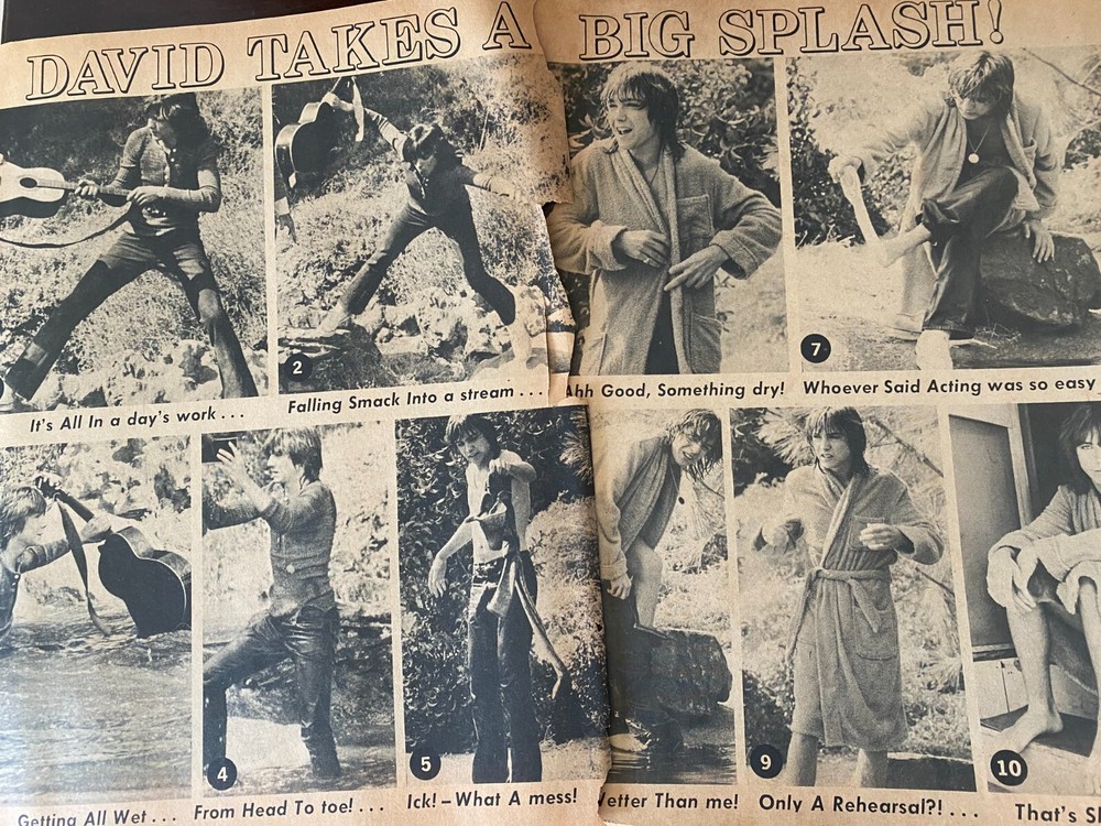 David Cassidy, Two Page Vintage Clipping, aa