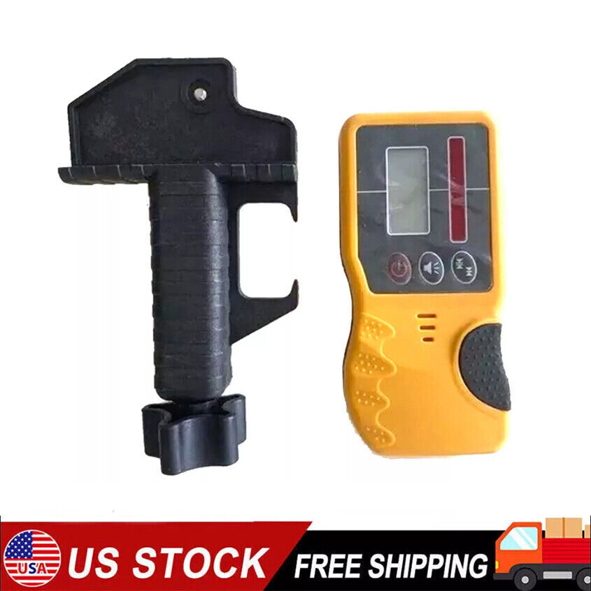 Universal Rotary Red Laser Beam Receiver Dual Display Detector US