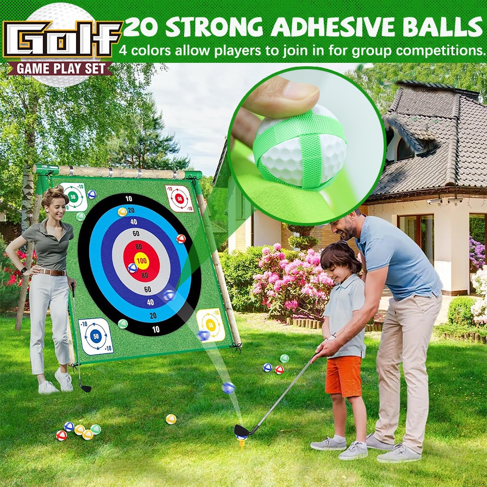 Battle Golf Chipping Game with Hitting Mat for Kids Adults Indoor Outdoor Gifts
