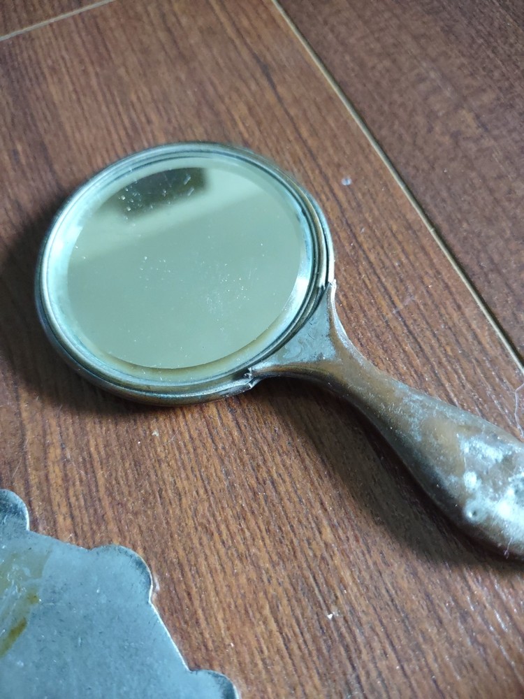 Fraternal Badge And Miniature Hand Mirror