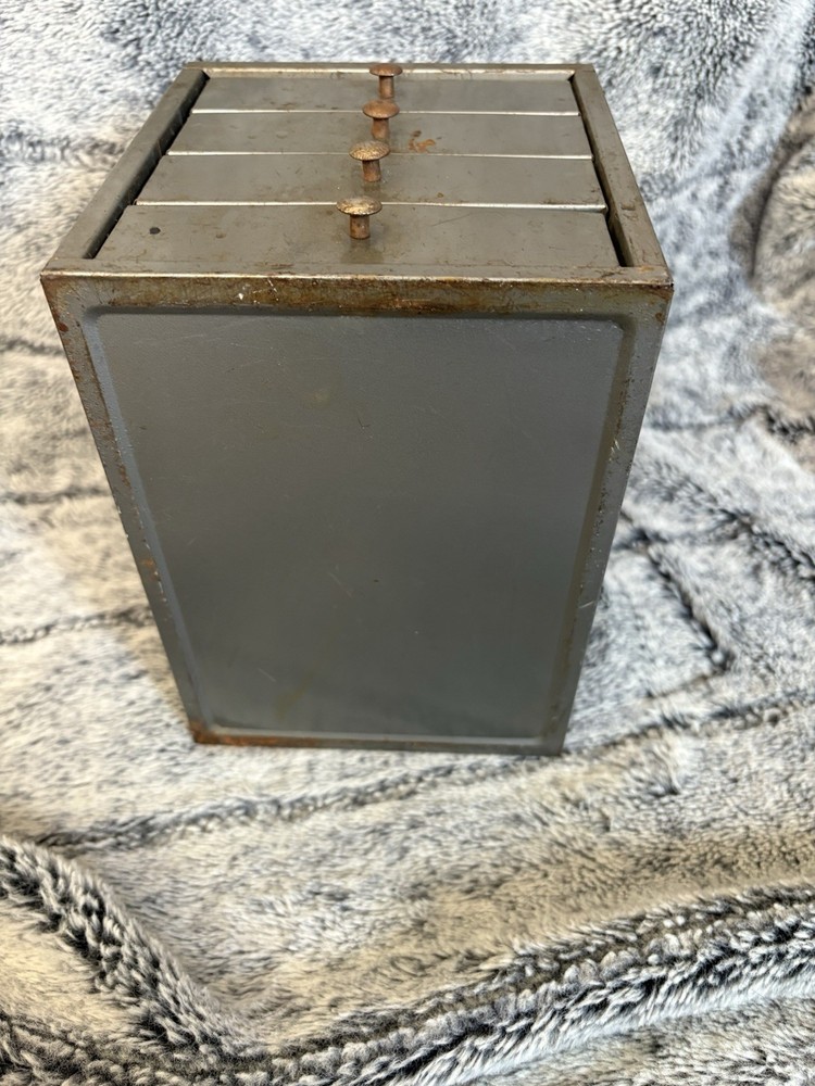 Vintage metal storage box #B4