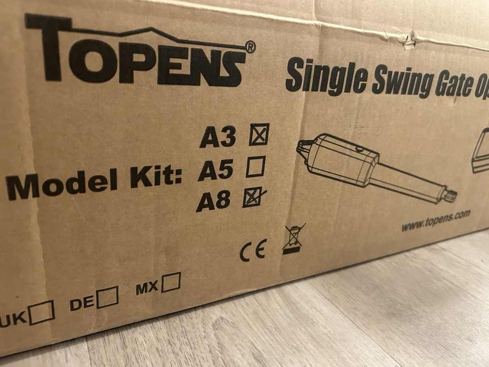 TOPENS A3 Automatic Single Arm Swing Gate Opener Complete