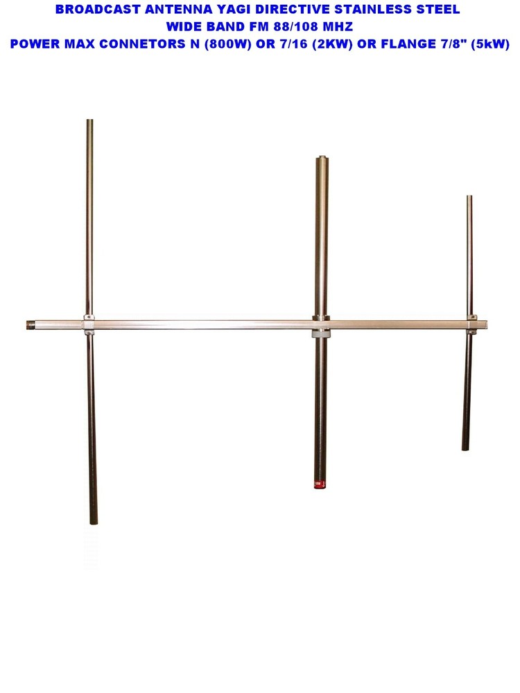 Broadcast System Broadband FM n. 2 Yagi Directive type Kathrein Stainless Steel