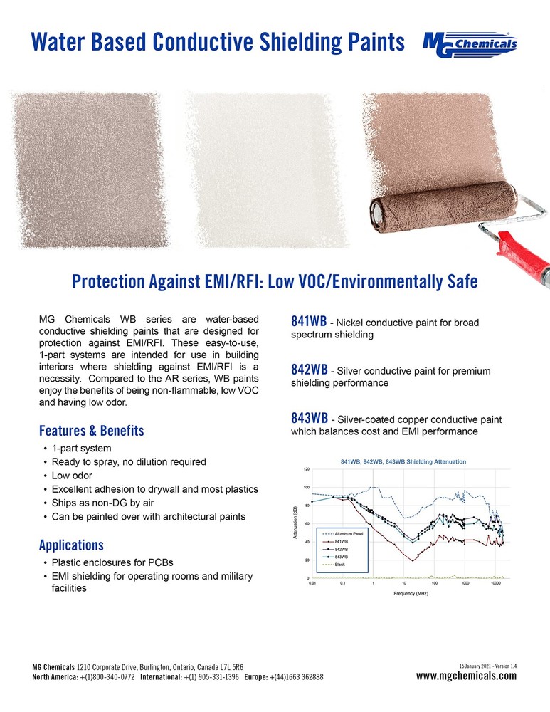 Water Based Silver Coated Copper Conductive Coating EMI RFI Shielding 0.41oz