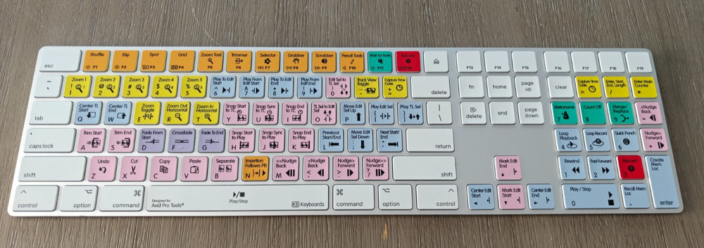 KB Keyboards Avid Pro Tools Apple Magic Keyboard With Num. Keypad Wireless/Wired