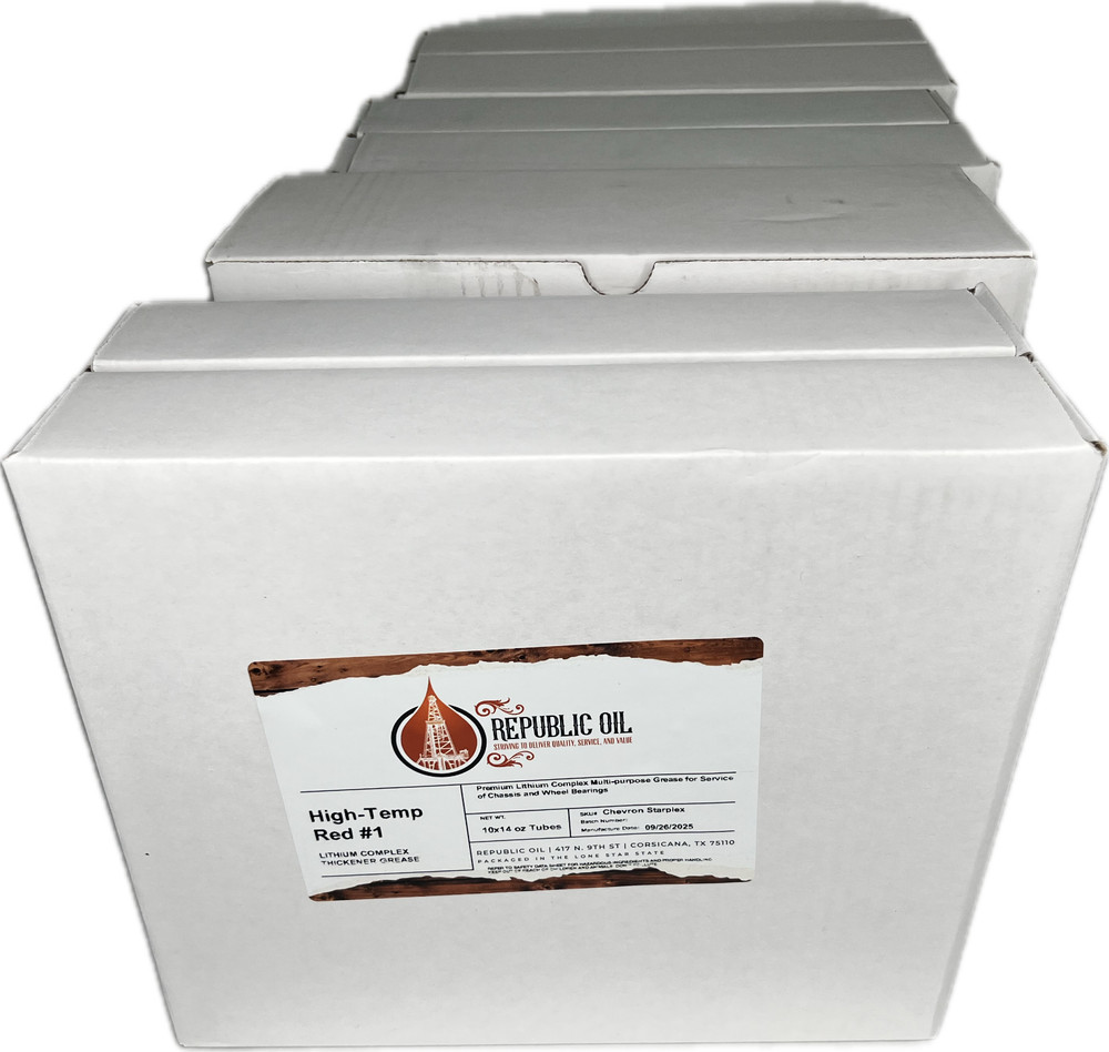 4 Boxes / 40 Tubes Premium High Temp Red #1 EP1 Lithium Complex Multi-Purpose Gr
