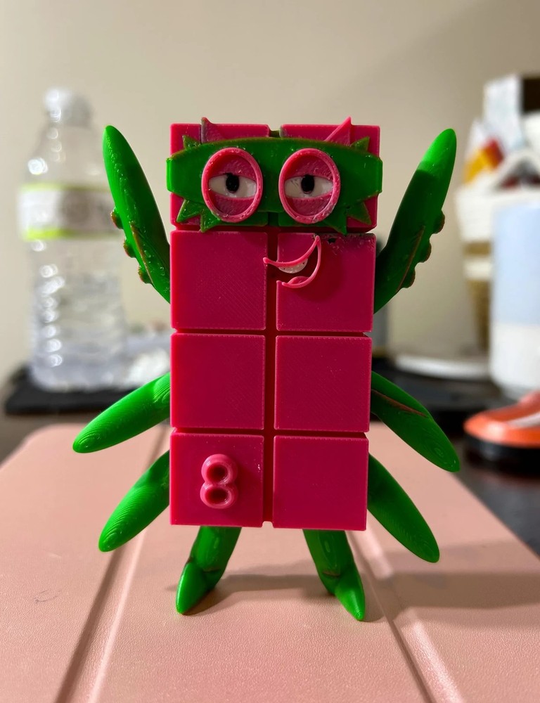 3D Octonaughty Numberblock