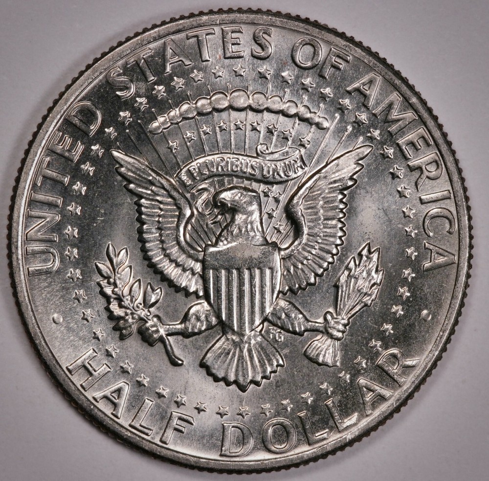 50c 1973 D Kennedy, UNC uncirculated, pulled from mint set cello (G2-324)