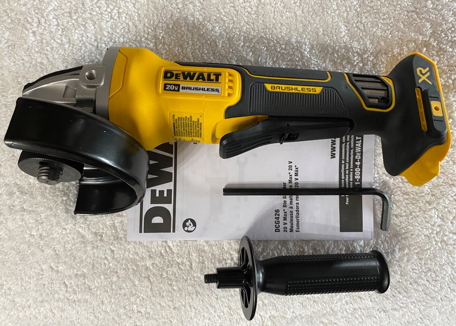 New Dewalt DCG413B 20V Max XR 4-1/2” Brushless Paddle Switch Angle Grinder (BT)