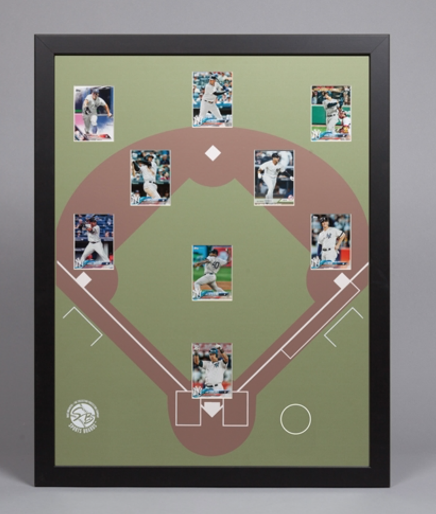 Baseball Display Board: Trading Card Sports Field Frame 22x28