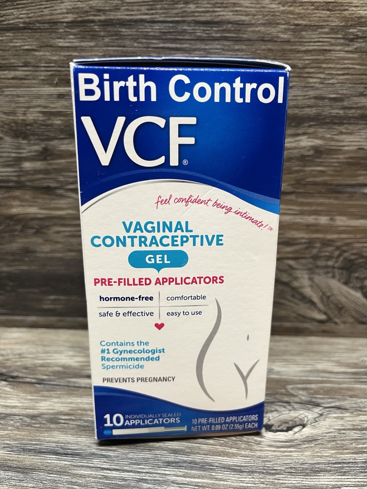 VCF Vaginal Contraceptive Gel Pre-Filled Applicators 10ct FREE SHIPPING Ex 10/26