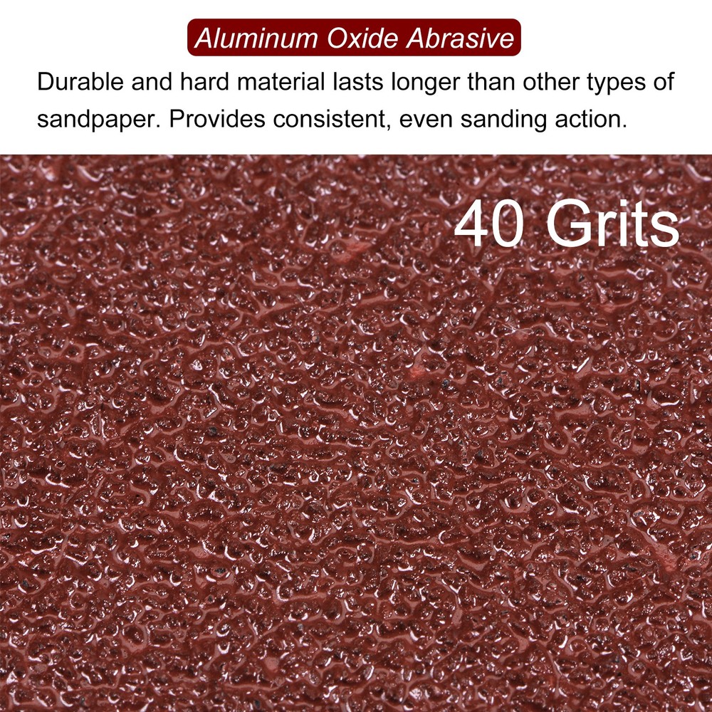120pcs 40 Grits 80mm Aluminum Oxide Triangular Hook & Loop Sandpapers Pads