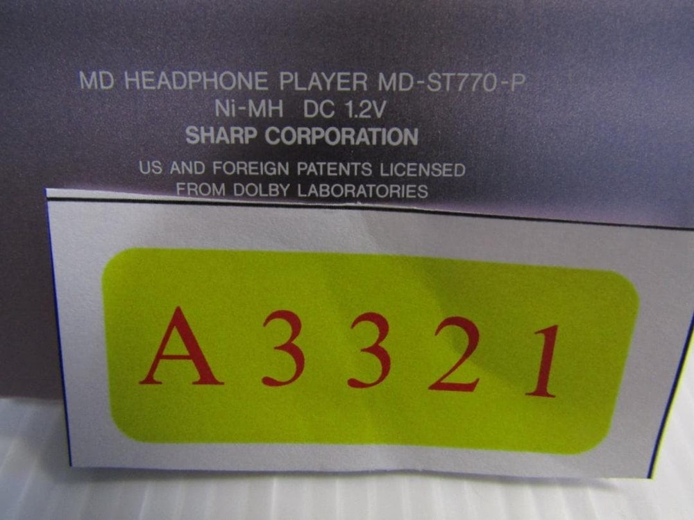 Sharp MD-ST770-P Portable MD Player Operation confirmed