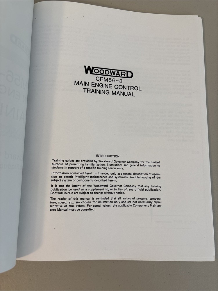 Woodward CFM56-3 Main Engine Control Training Manual