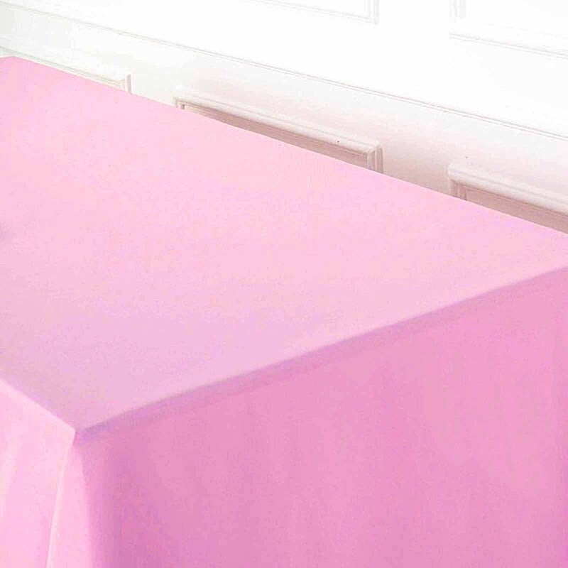 PINK 60x102" RECTANGLE POLYESTER TABLECLOTH Wedding Kitchen Catering Linens
