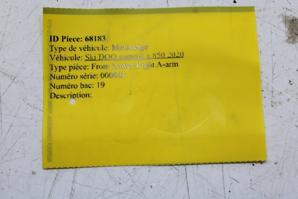 2020 SKI-DOO SUMMIT X 850 E-TEC 165IN OEM RIGHT LOWER ARM 36 505073743