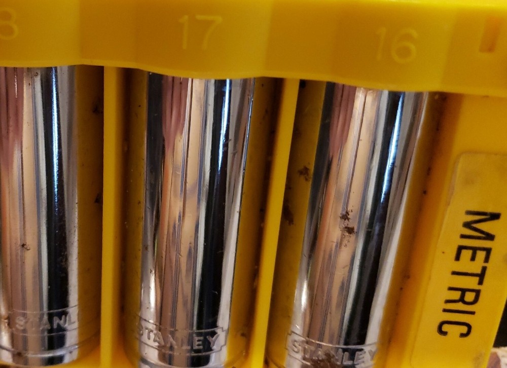 Stanley 3/8 metric 5 piece deep socket set - new*read*
