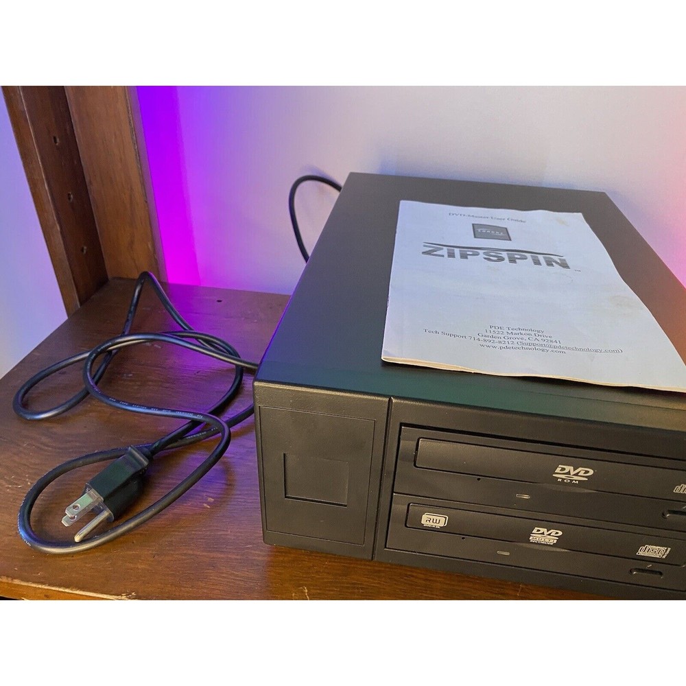 PDE Zipspin Tech DVD Master DVD Duplicator Tested Working