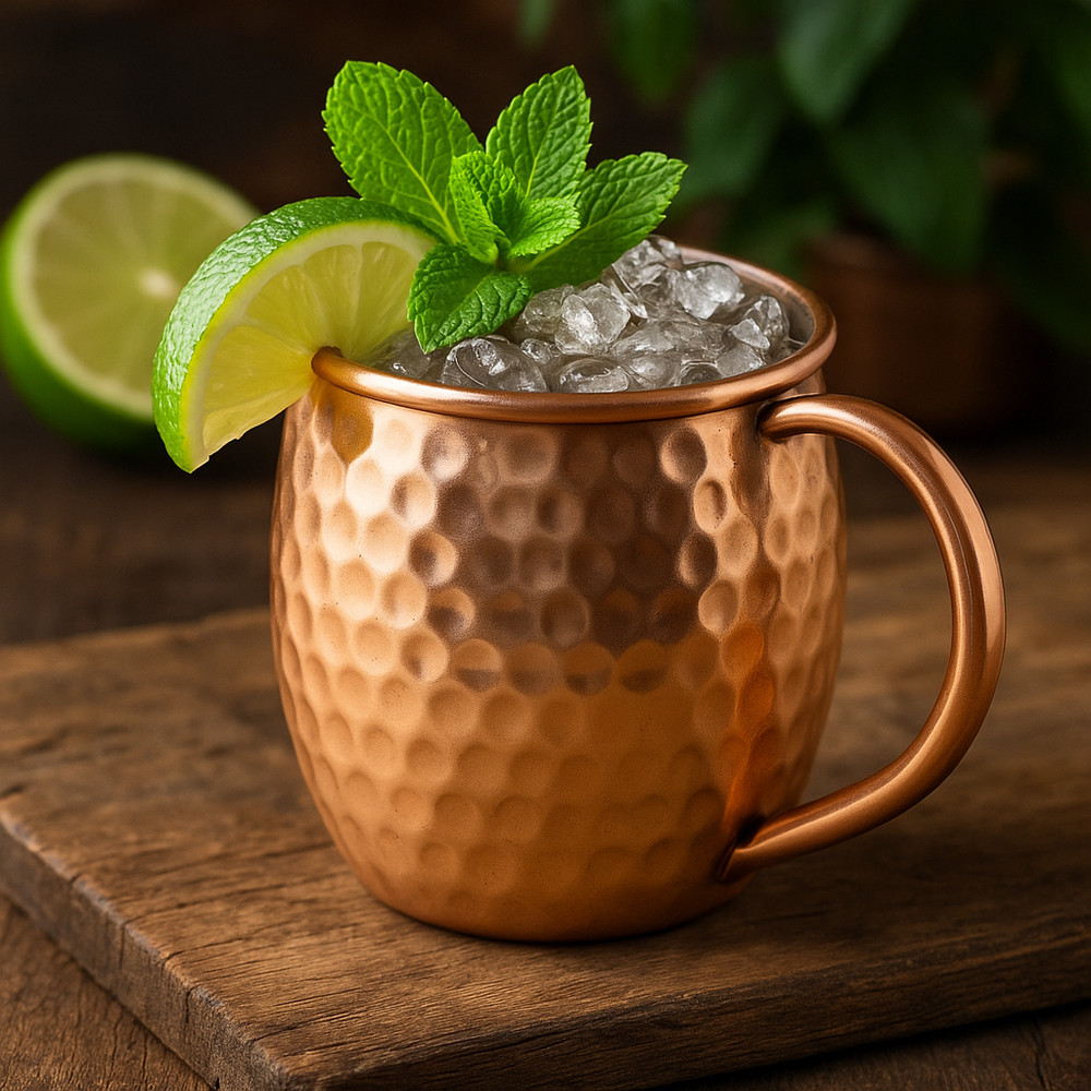 100% Handmade 16oz Solid Copper Mule Mug – Barrel Shaped Mug (Set of 4)