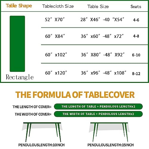 Spring Summer Tablecloths 60x84 Inch 84" x 60" (Rectangular) Spring 8
