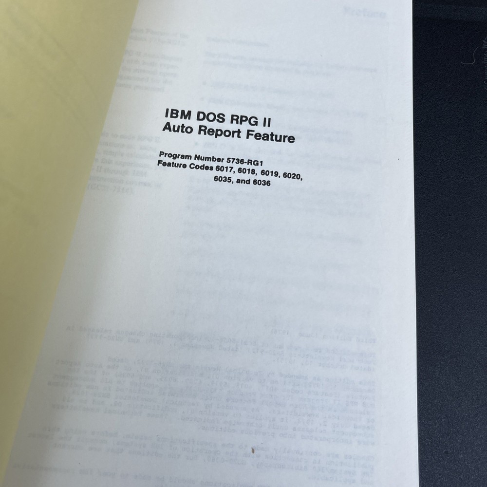Holy Moly 1976 IBM DOS RPG 2 Computer Program Manual Thick Binder, Rare Book