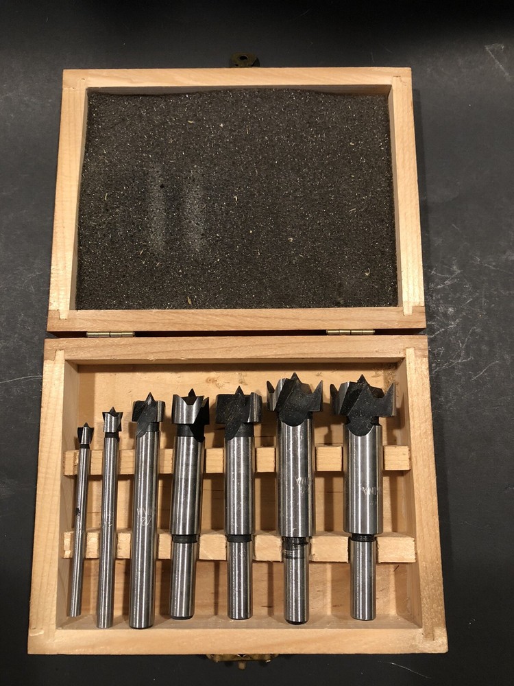 7 Piece Forstner Drill  Bits set. (1/4"-1")