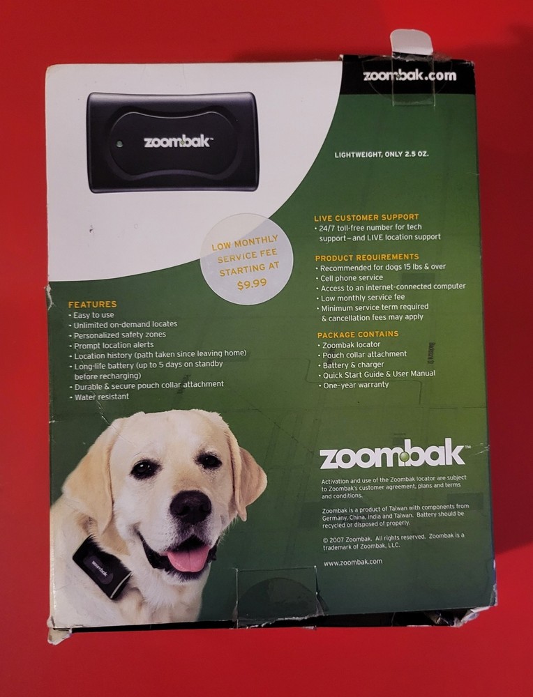 ZOOMBAK U2I-ZB100 pet tracking system