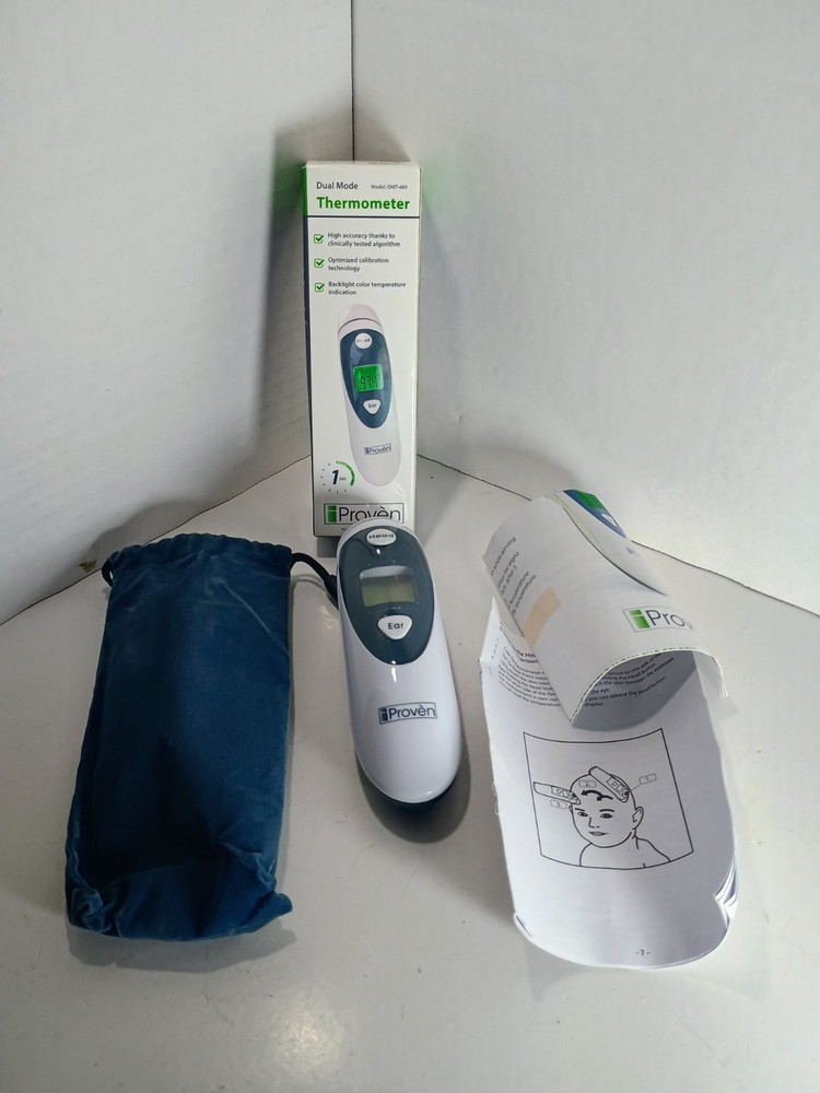 iProven Thermometer DMT-489 Dual Mode, Ear And Forehead Function. New Open Box