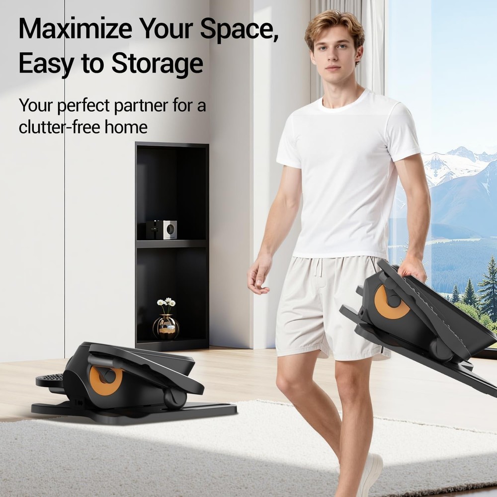 Compact Under Desk Elliptical Machine: Remote-Controlled & Whisper-Quiet Design