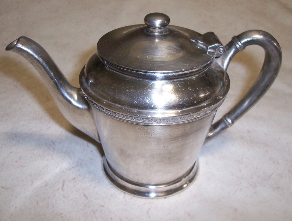 Vintage Silver Soldered HOTEL GARY Teapot