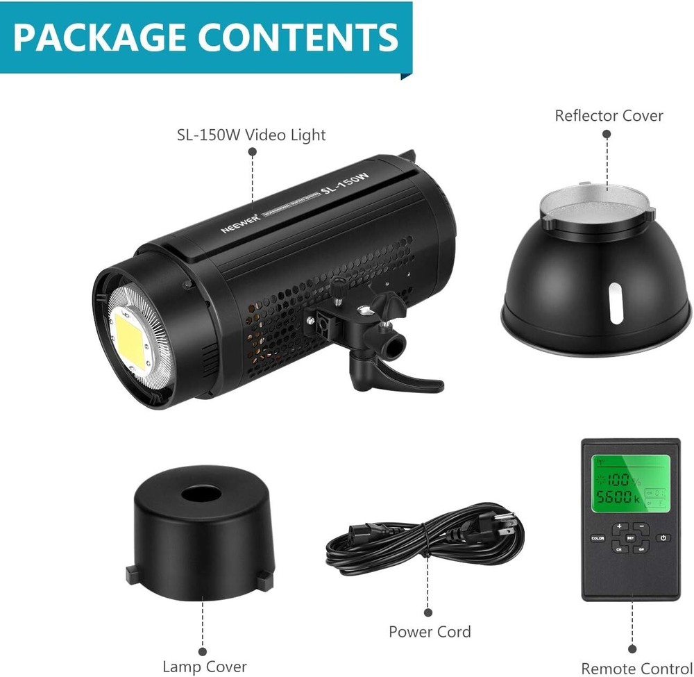 Neewer 150W LED Video Light White 5600K Version Continuous Lighting
