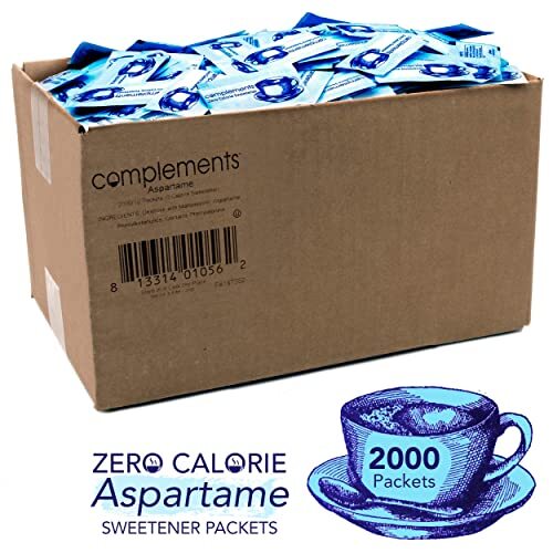 Zero Calorie Aspartame Blue Sweetener Packets 2000 Count