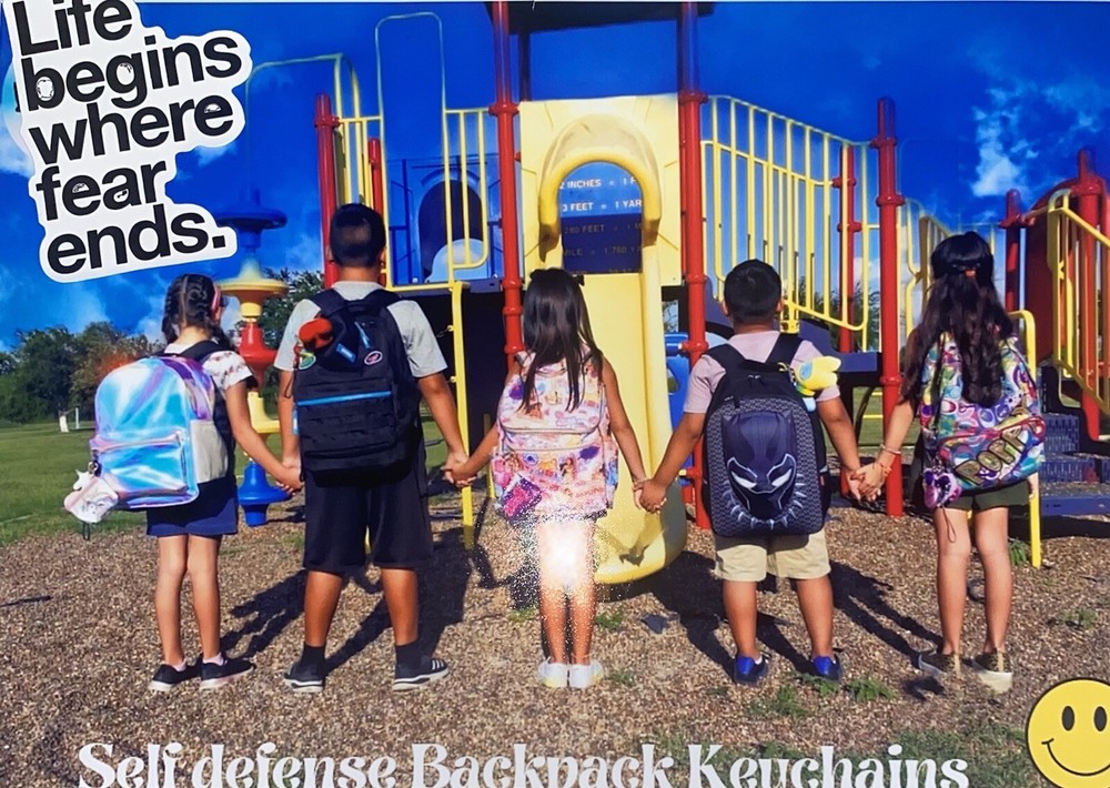 Self Defense Kids Backpack Keychain