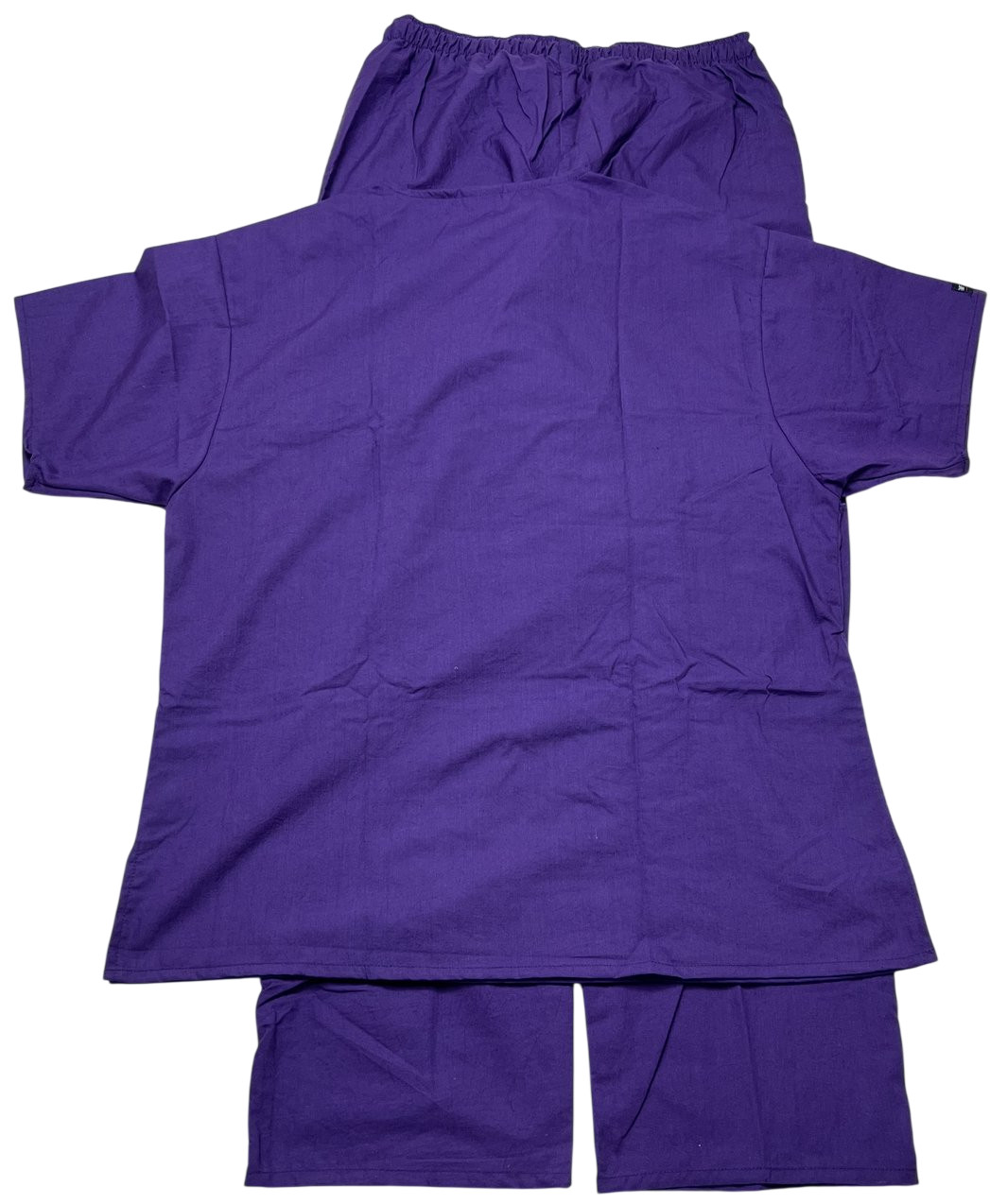 Scrub Set Unisex (L) Purple 4 Pockets Solid Top & Bottom Medical NWOT