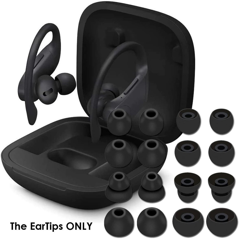 Replacement Ear Tips TEEMADE Small , Medium , Large and Double Flange, Black