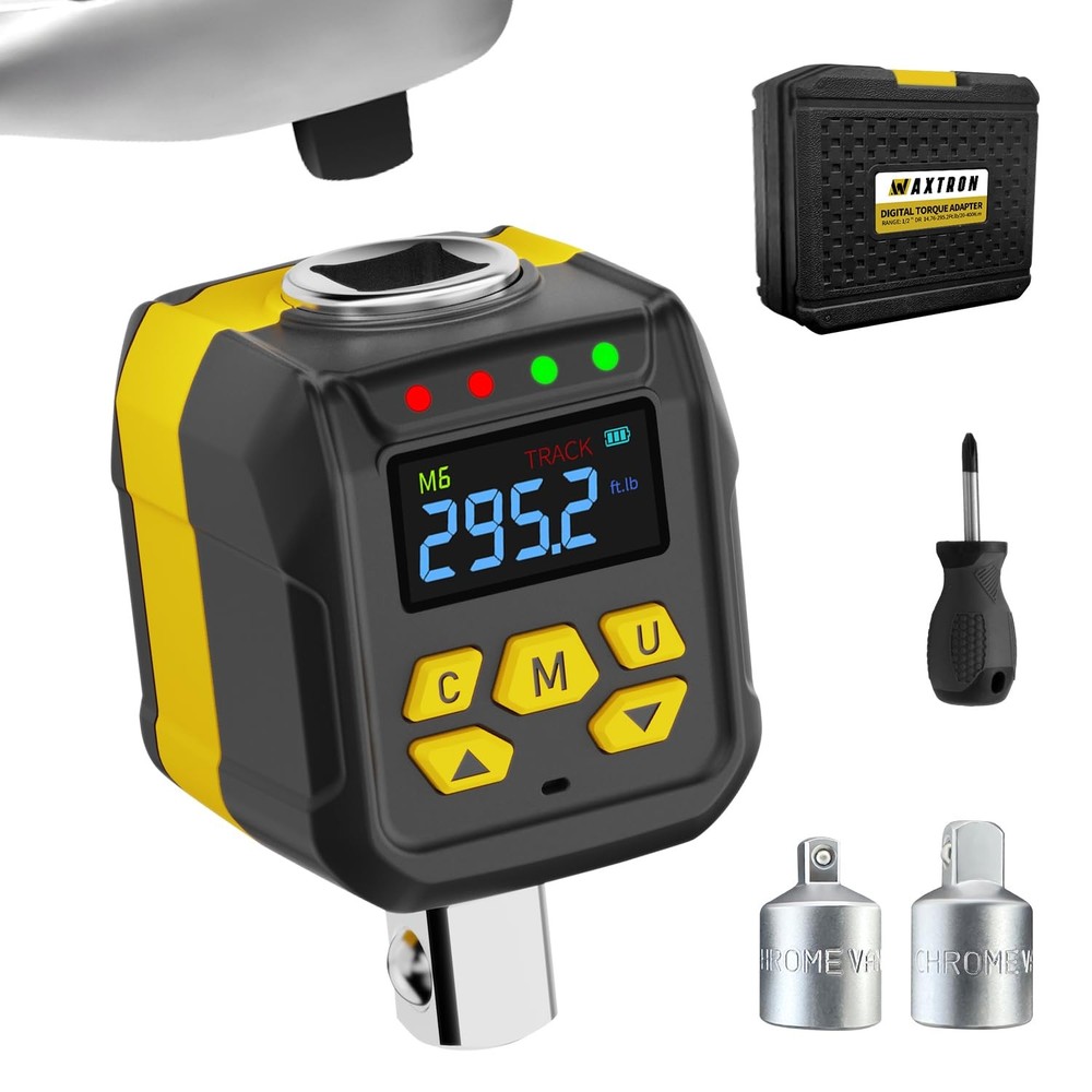 1/2" Drive Digital Torque Adapter Set 15-295 Ft-Lb Range ±2% Accuracy Certified