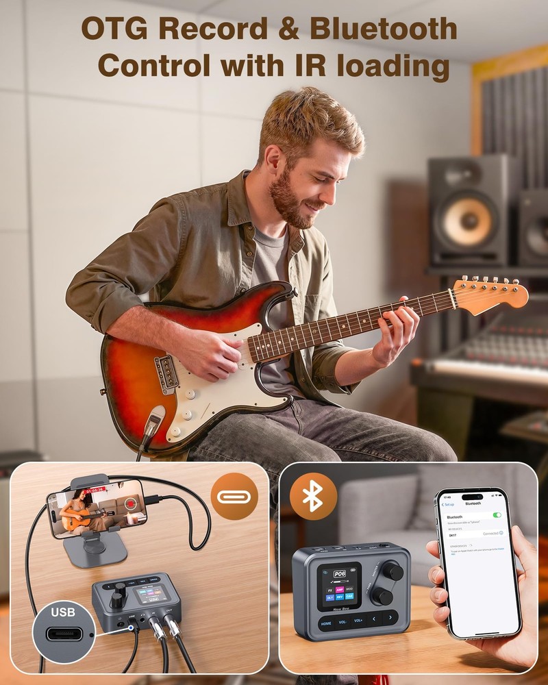 Multi Effects Guitar Processor, ANN Amp Modeling & IR Cabinet Simulation, 80 ...