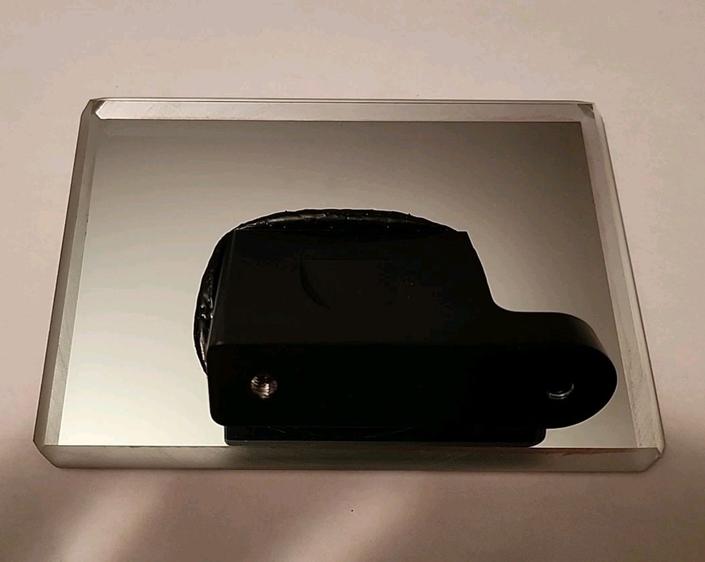Rectangular Mirror 121mm L X 84mm W X 6mm Thick, 55 Deg Mount, NOS.
