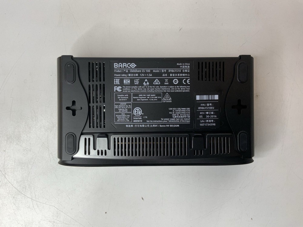BARCO ClickShare CS‑100 Wireless Presentation System with BOX – R9861510