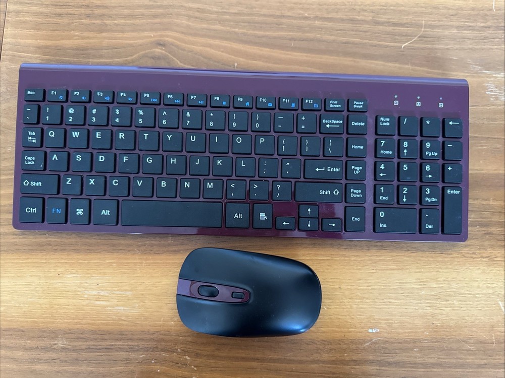 Cimetech KF10 Wireless Keyboard/Mouse COMBO - Plum/Maroon