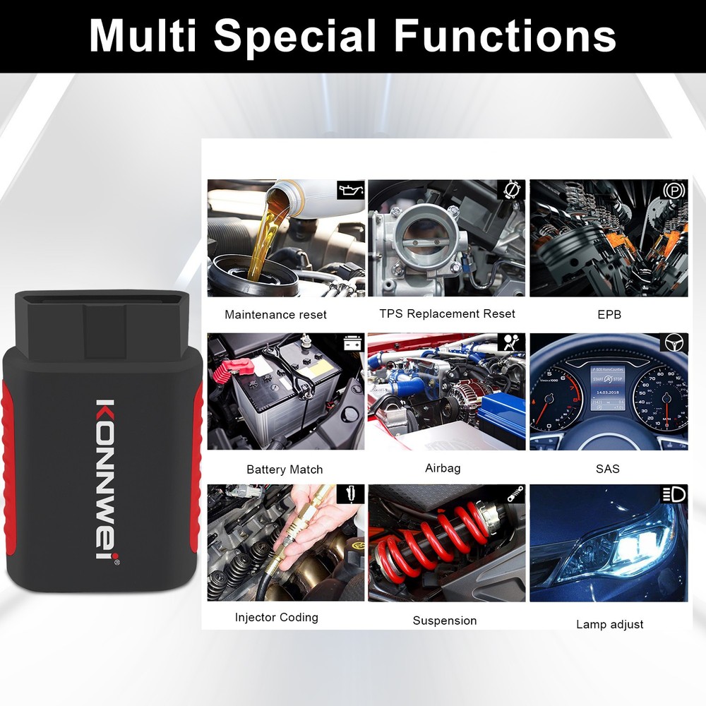 KONNWEI KDIAG Car OBD2 Reader Code Scanner Diagnostic ABS SRS Tool